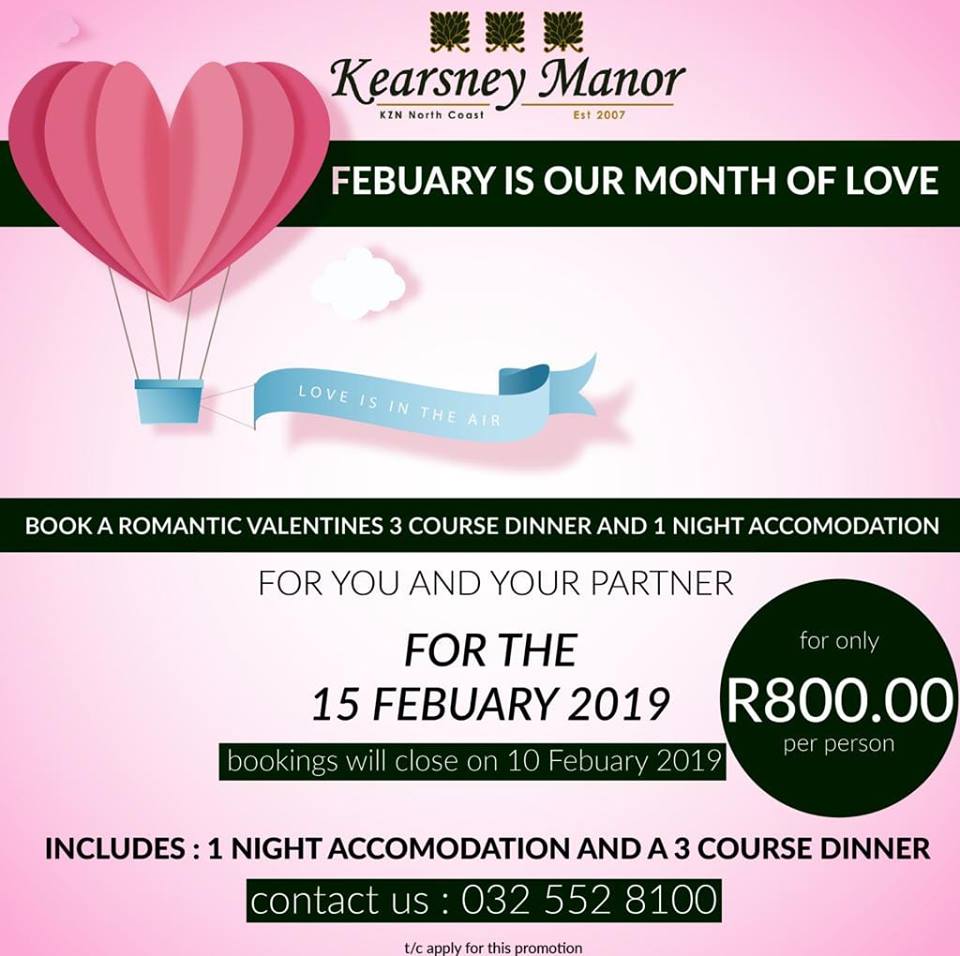 Kearsney Manor's Valentine's Special